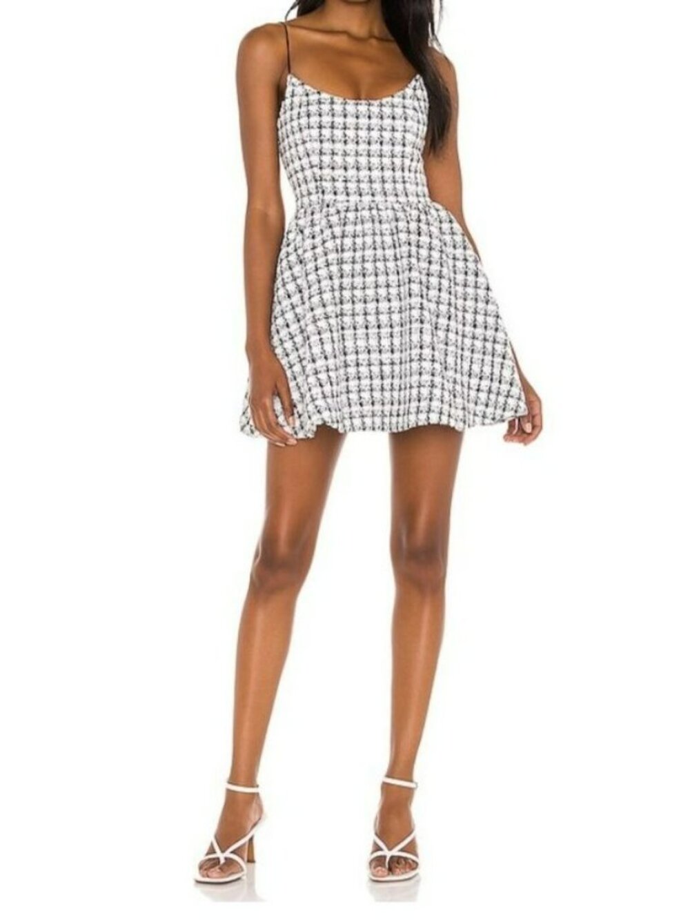 Lovers + Friends Black White Mini Dress Spaghetti Straps Size M